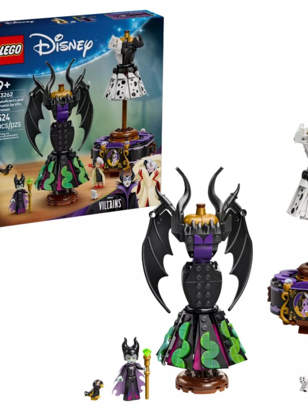 NEW LEGO Disney Villains Maleficent's and Cruella De Vil's Dresses Set #43262